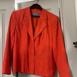 Tangerine Color Classiques Entier 100% Cotton Blazer. Size XL.